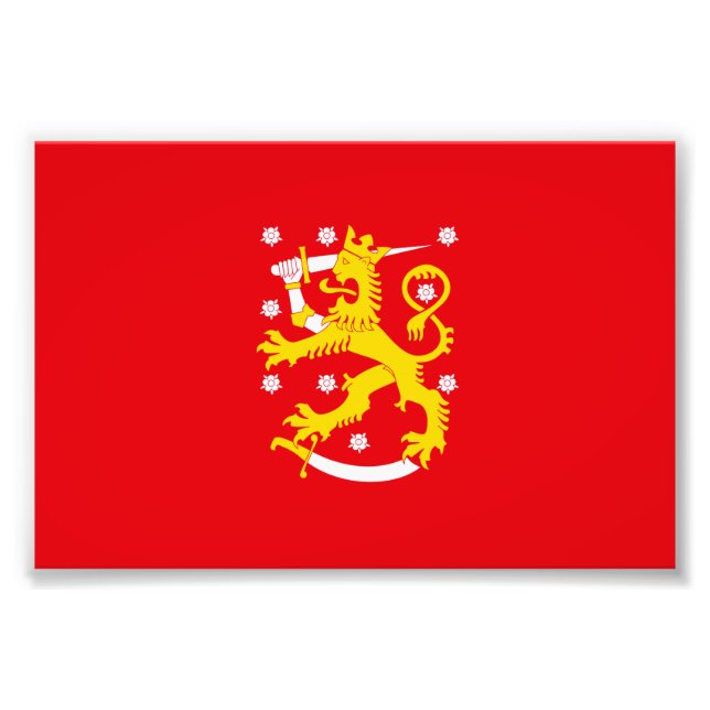 Medieval Flag of Finland Photo Print (Front)