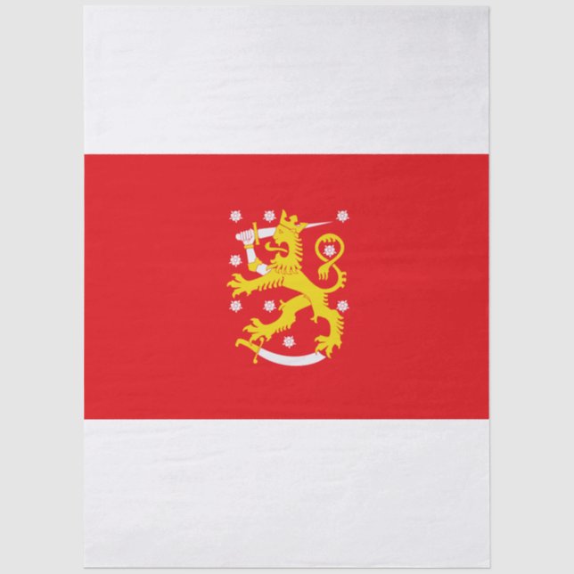 Medieval Flag of Finland Tissue Paper (Front)