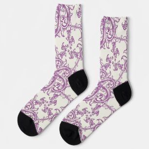medieval flower pattern socks