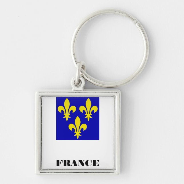 Medieval French Royal Standard Fidelity Heraldic Key Ring (Front)