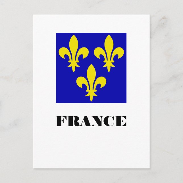 Medieval French Royal Standard Fidelity Heraldic Postcard (Front)