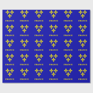 Medieval French Royal Standard Fidelity Heraldic Wrapping Paper