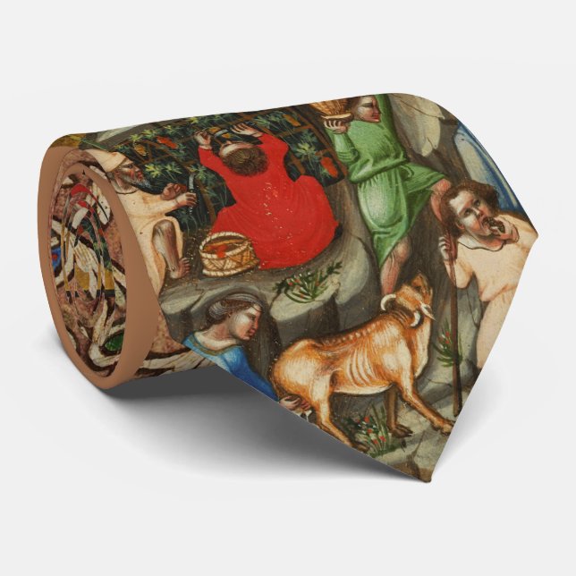 MEDIEVAL GRAPE VINEYARD HARVEST Antique Grapevine Tie (Rolled)