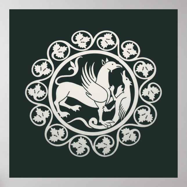  Medieval Griffin Combat Medallion Poster (Front)