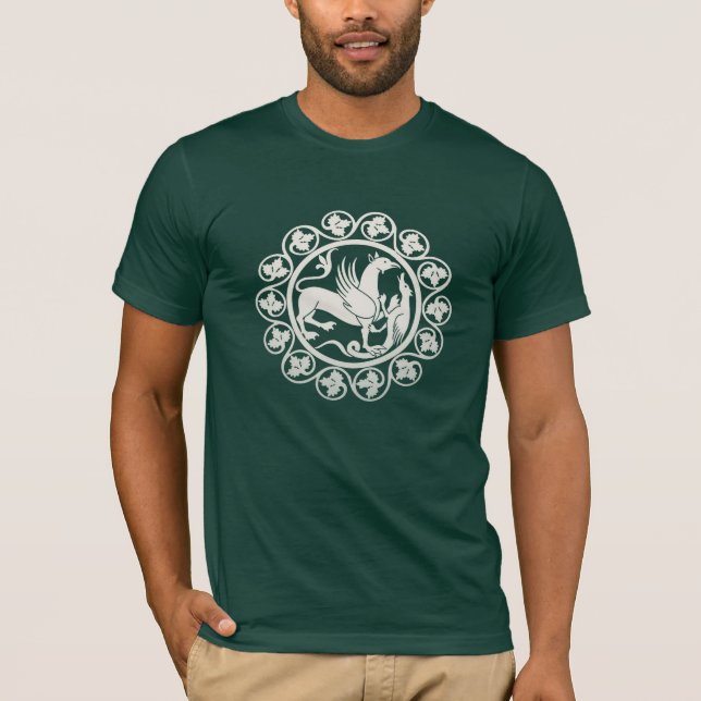 Medieval Griffin Combat Medallion T-Shirt (Front)