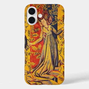 Medieval Italian Red Blue Yellow Chinoiserie iPhone 16 Plus Case