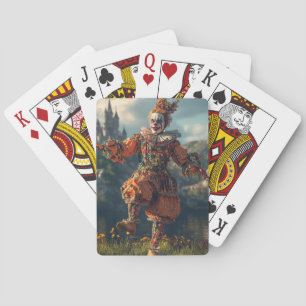 Medieval Jester. Surreal art for your game Playing Cards