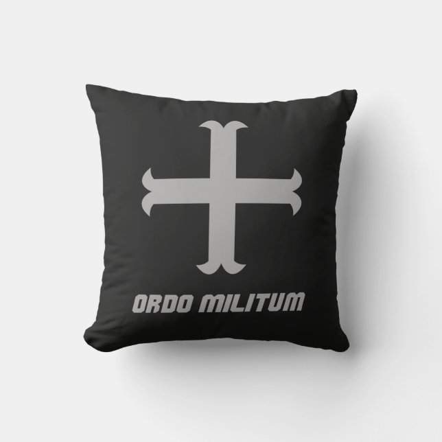 Medieval Knight Cross Emblem Cushion (Front)