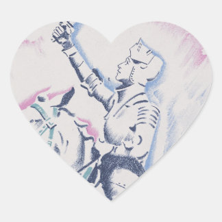 Medieval Knight Heart Sticker