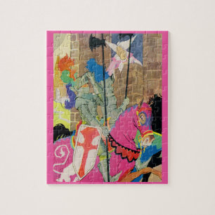 medieval knight on horseback jigsaw puzzle