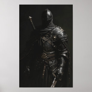 Medieval Knight Poster Artwork - Grim Dark Realist