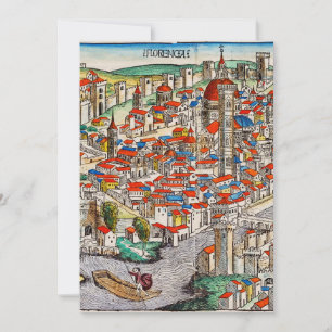 Medieval landmark of Florence in Italy Invitation