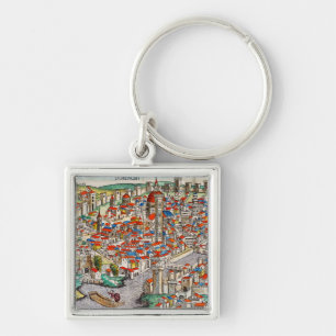 Medieval landmark of Florence in Italy Key Ring