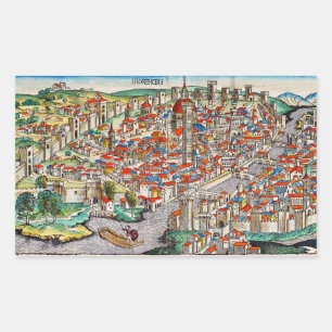 Medieval landmark of Florence in Italy Rectangular Sticker