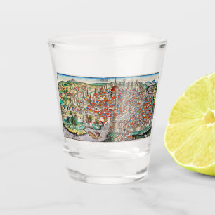 Medieval landmark of Florence in Italy Shot Glass