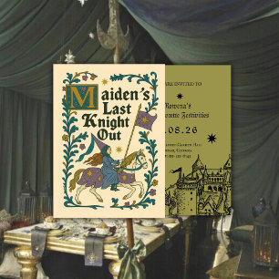 Medieval “Last Knight Out” Bachelorette Invitation