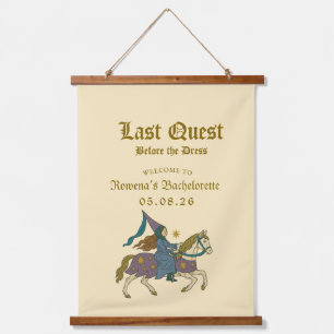 Medieval “Last Quest Bachelorette Welcome Hanging Tapestry