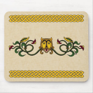 Medieval Lion Design Mouse Pad
