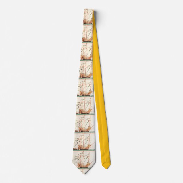 Medieval Naval Ship Tie (Front)