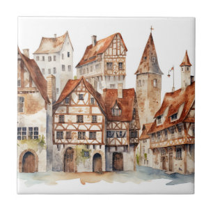 Medieval old city  tile