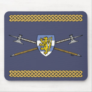 Medieval Poleaxes and Shield Mouse Pad