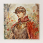 Medieval Prince Jigsaw Puzzle<br><div class="desc">A Watercolour portrait of a Medieval prince</div>