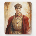 Medieval Prince Mouse Pad<br><div class="desc">A Watercolour portrait of a Medieval prince</div>