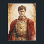 Medieval Prince Postcard<br><div class="desc">A Watercolour portrait of a Medieval prince</div>
