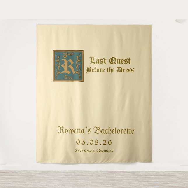 Medieval Princess “Last Quest Bachelorette Tapestry (Front)