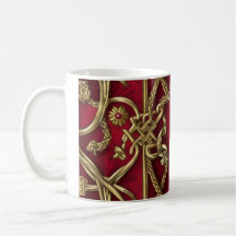 medieval red and gold decor