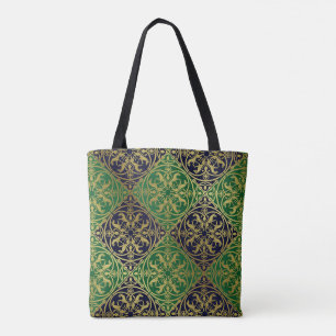 Medieval Renaissance Herald Lion Leopard Metallic  Tote Bag