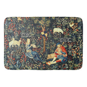 Medieval Renaissance Tapestry  Shepherds and Sheep Bath Mat