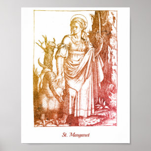 Medieval St. Margaret Renaissance Catholic Saint Poster