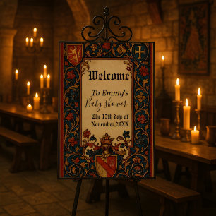 Medieval Style Customizable Welcome Sign