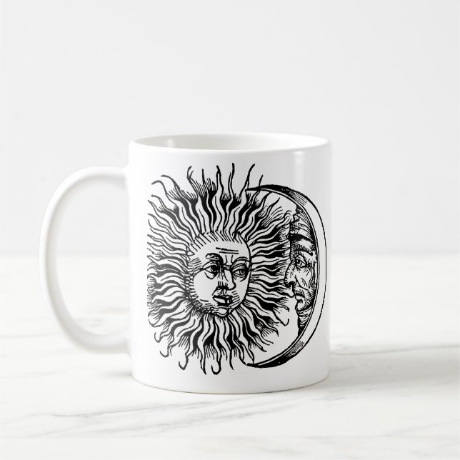 Medieval sun and moon coffee mug (Left)