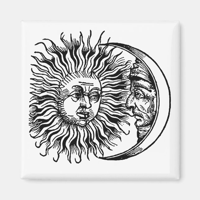 Medieval sun and moon magnet (Front)