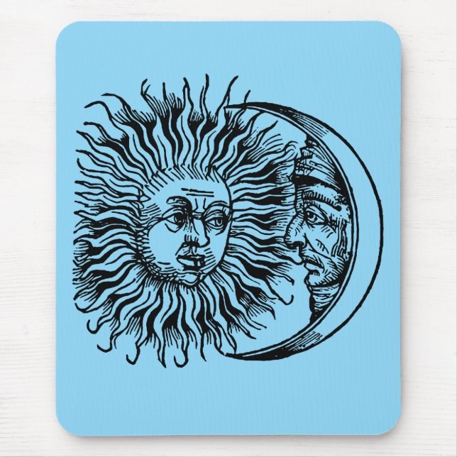 Medieval sun and moon mouse pad (Front)