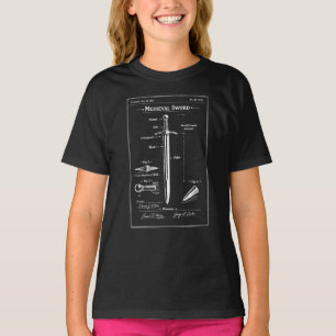 Medieval Sword Blueprint T-Shirt