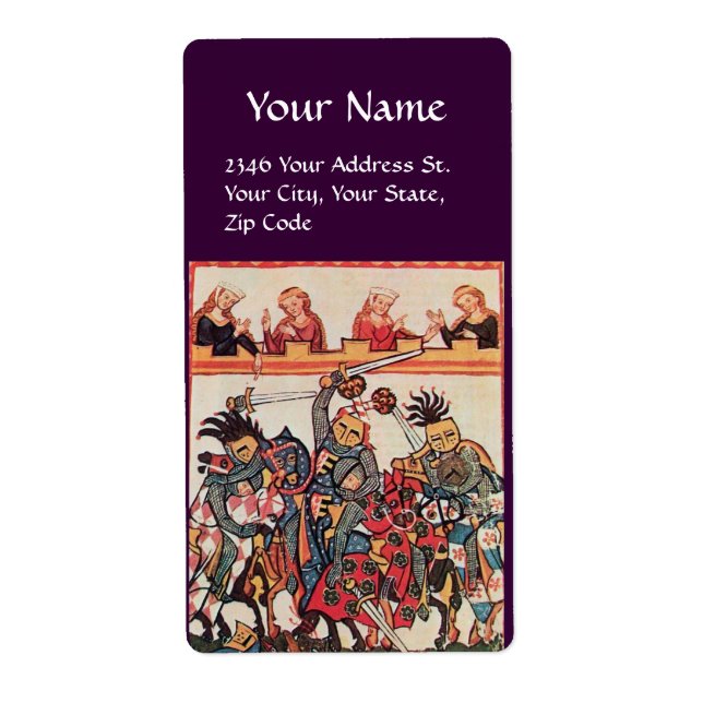 MEDIEVAL TOURNAMENT, FIGHTING KNIGHTS AND DAMSELS (Front)