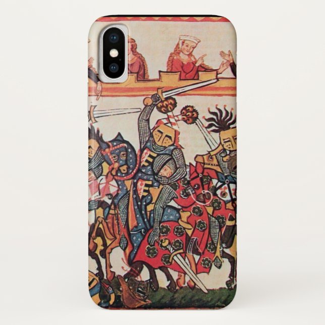 MEDIEVAL TOURNAMENT, FIGHTING KNIGHTS AND DAMSELS Case-Mate iPhone CASE (Back)