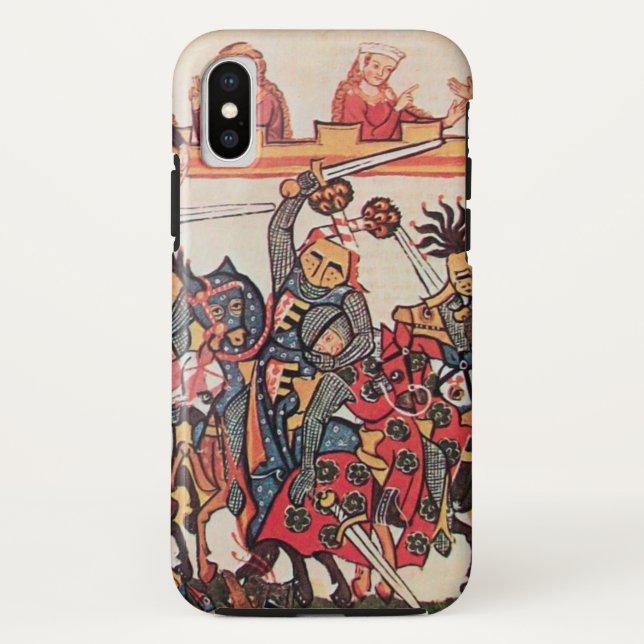 MEDIEVAL TOURNAMENT, FIGHTING KNIGHTS AND DAMSELS Case-Mate iPhone CASE (Back)