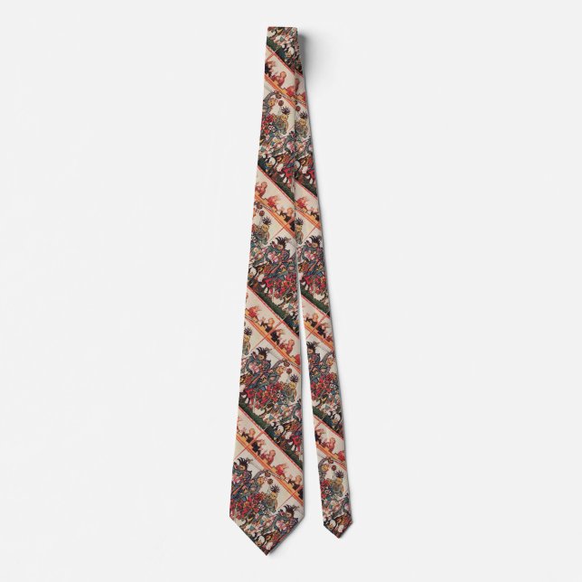 MEDIEVAL TOURNAMENT, FIGHTING KNIGHTS AND DAMSELS TIE (Front)