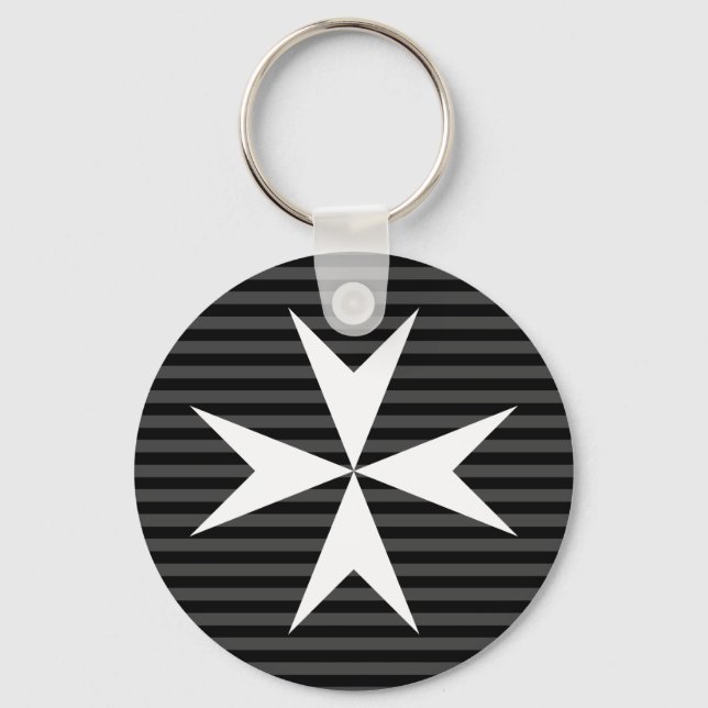 Medieval white cross | Order of St John (UK) Key Ring (Front)
