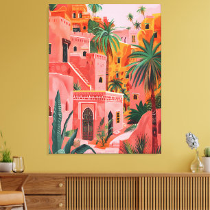 Medina Dreams: Moroccan Oil Art Canvas Print
