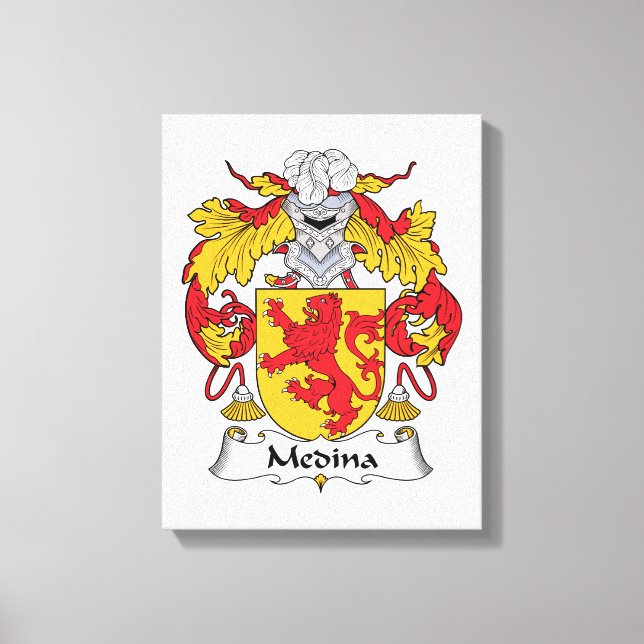 Medina Family Crest Canvas Print (Front)