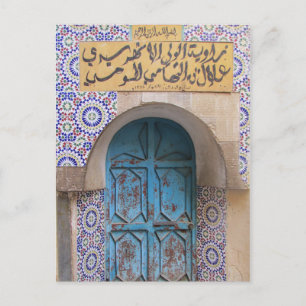 medina fes doorway postcard