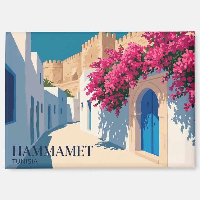 Medina of Hammamet Tunisia Magnet (Front)