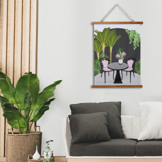 Medinilla Garden Courtyard Hanging Tapestry