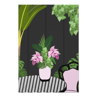 Medinilla Table Centrepiece Garden Courtyard Photo Print