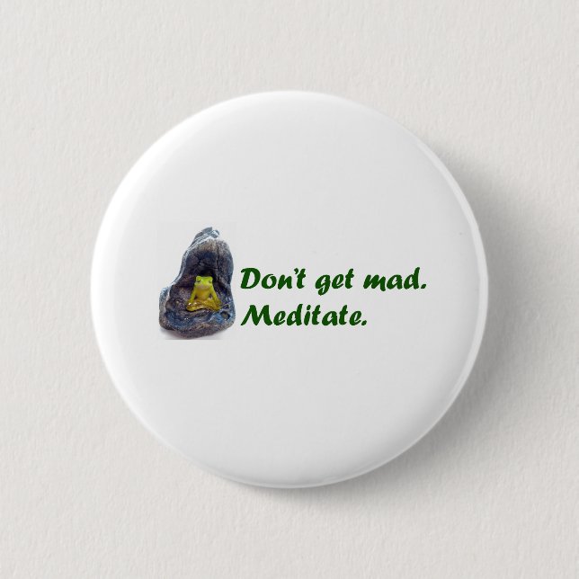 Meditate 6 Cm Round Badge (Front)